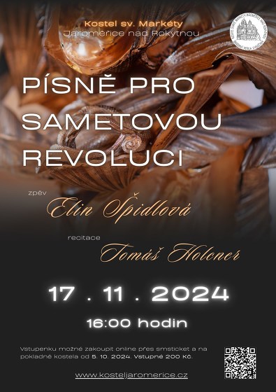 Plakát události Písně pro Sametovou revoluci