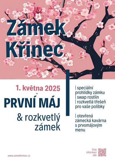 Plakát události ZÁMEK KŘINEC | prvomájové prohlídky