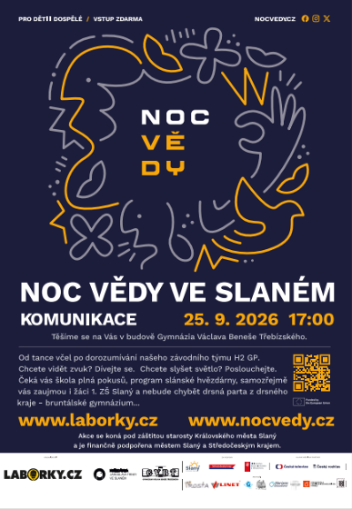 Plakát události Noc vědy ve Slaném