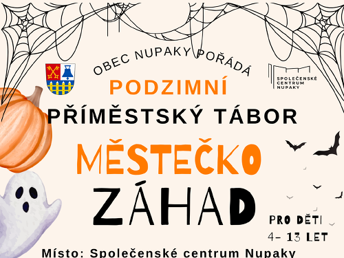 Plakát události Příměstský podzimní tábor - Městečko záhad