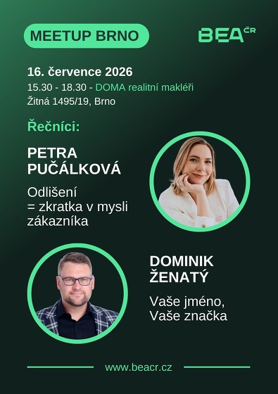 Plakát události MeetUP BEA ČR Brno