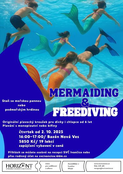 Plakát události Mermaiding & Freediving