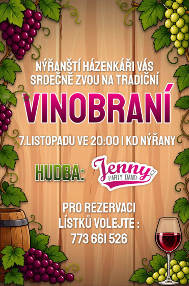 Plakát události Vinobraní v Nýřanech