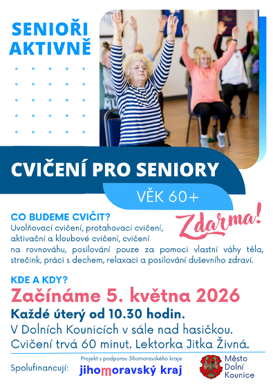 Plakát události Cvičení pro seniory