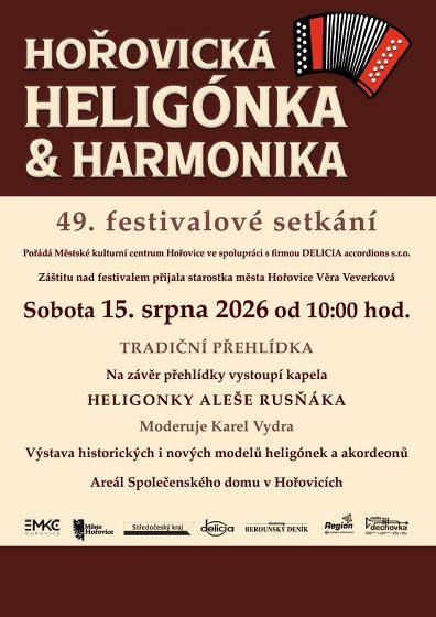 Plakát události 49. ročník Hořovické heligonky a harmoniky