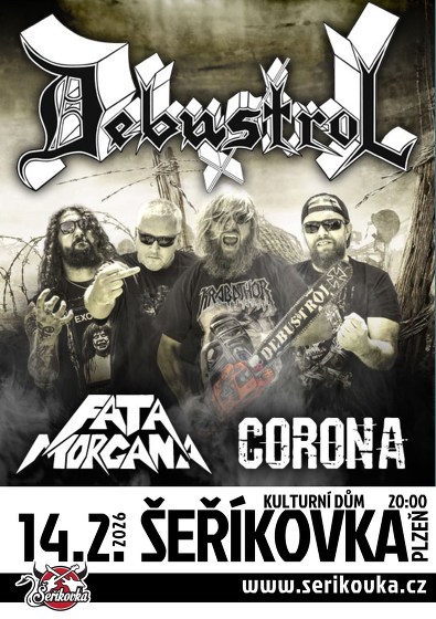 Plakát události Debustrol + Fata Morgana + Corona