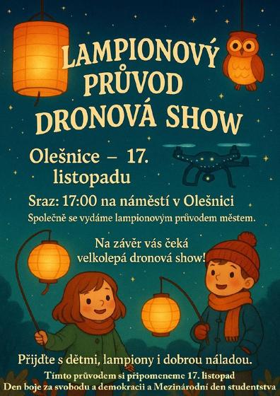 Plakát události Lampionový průvod, Olešnice