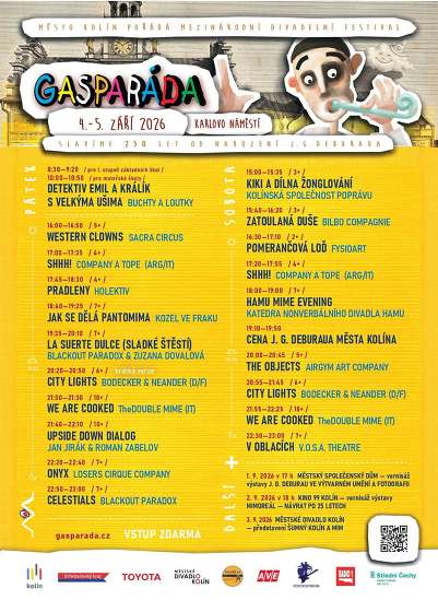 Plakát události Gasparáda — mezinárodní divadelní festival