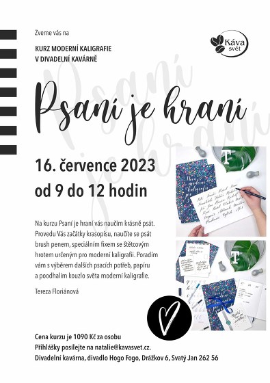 Plakát události Psaní je hraní - Kurz moderní kaligrafie