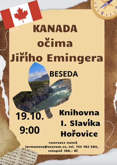 Plakát události Kanada očima Jiřího Emingera