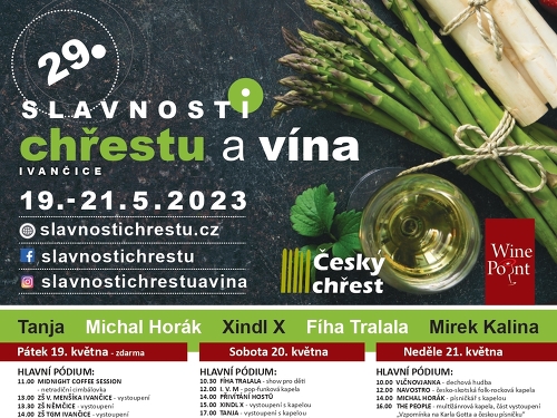 Plakát události Slavnosti chřestu a vína v Ivančicích