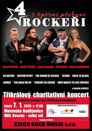 Plakát události 4 ROCKEŘI s operní pěvkyní