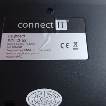 Klávesnice Connect IT Standard CI-58 CZ/SK černá