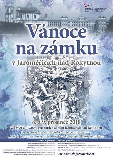 Plakát události Vánoce na zámku Jaroměřice nad Rokytnou 2018