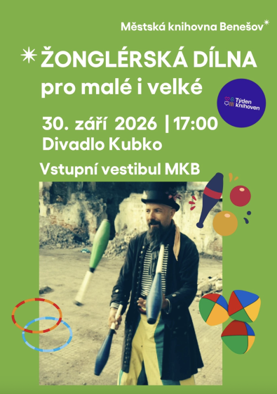 Plakát události Žonglérská dílna pro malé i velké