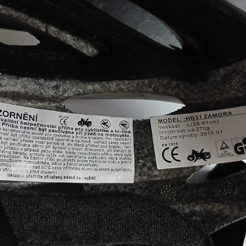 Prodám  Cyklistickou přilbu PROT Zamora .