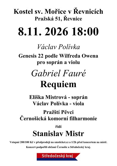 Plakát události Koncert duchovní hudby v Řevnicích