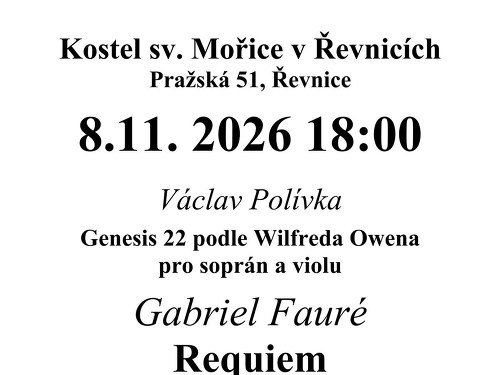 Plakát události Koncert duchovní hudby v Řevnicích