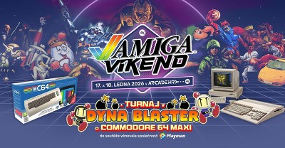 Plakát události Commodore Amiga Víkend XIV. + Turnaj v Dyna Blasteru