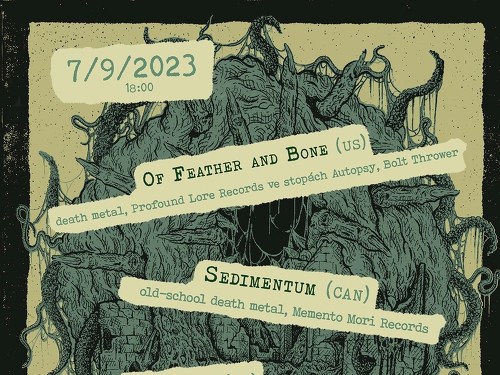 Plakát události Of Feather and Bone / Sedimentum / Autophagy / Gutless