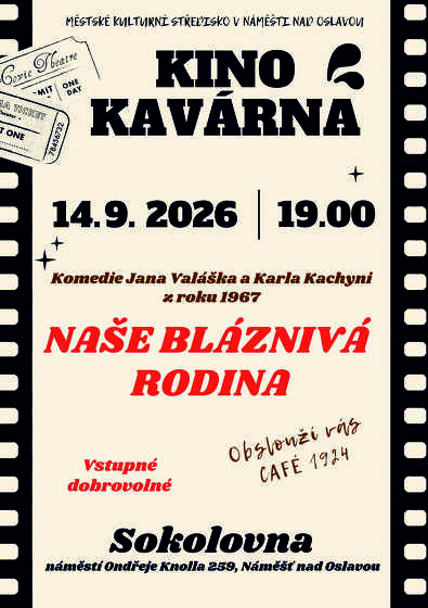 Plakát události Kinokavárna - Naše bláznivá rodina