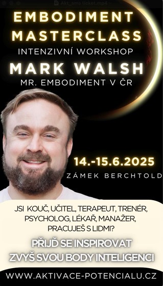 Plakát události Embodiment coaching Masterclass s Markem Walshem