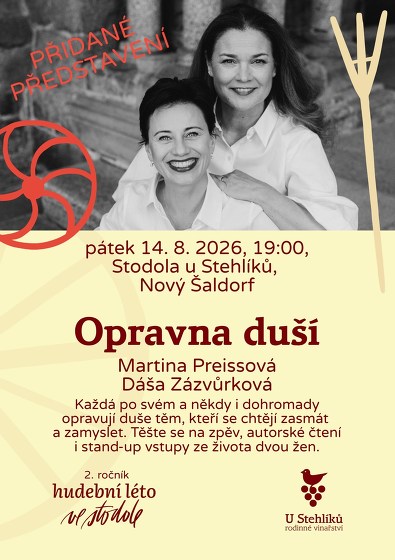 Plakát události Opravna duší Martiny Preissové a Dáši Zázvůrkové - přidané
