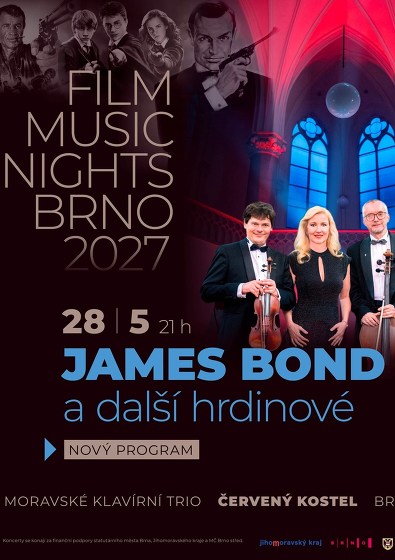 Plakát události James Bond a další hrdinové, filmová hudba s iluminacemi