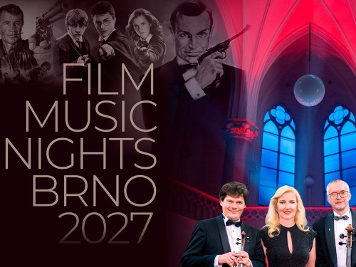 Plakát události James Bond a další hrdinové, filmová hudba s iluminacemi