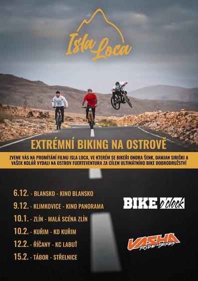 Plakát události ISLA LOCA - BIKE O’Clock & Vašek Kolář