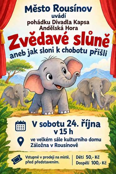 Plakát události Zvědavé slůně aneb jak sloni k chobotu přišli