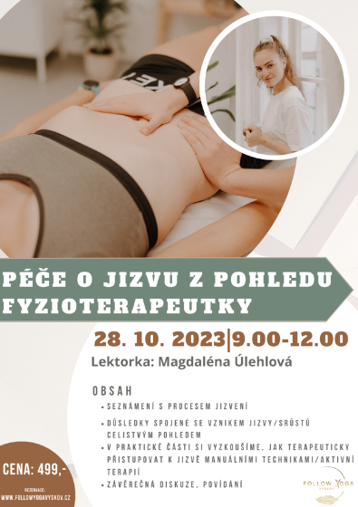 Plakát události Péče o jizvu z pohledu fyzioterapeutky