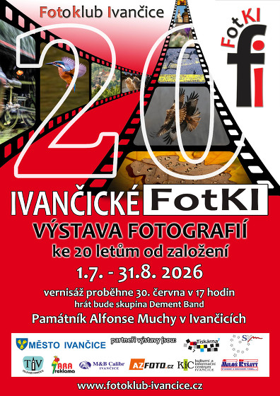 Plakát události Ivančické FotKI - Výstava fotografií ke 20 letům založení