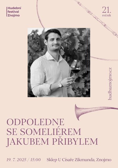 Plakát události Odpoledne se sommeliérem Jakubem Přibylem