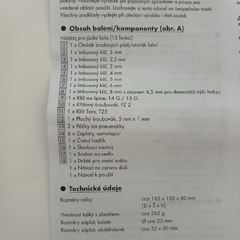 Nová taška pod sedlo s nářadím.