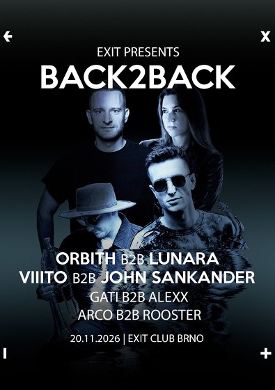 Plakát události EXIT presents: BACK 2 BACK