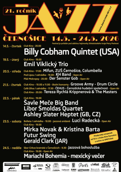 Plakát události Jazzový festival Jazz Černošice 2026