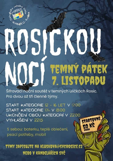 Plakát události Rosickou nocí