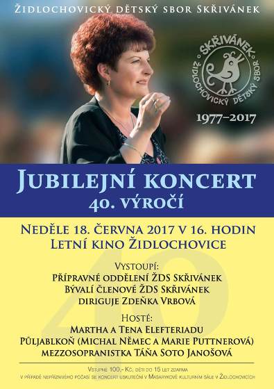 Plakát události Jubilejní koncert ke 40. výročí Skřivánku