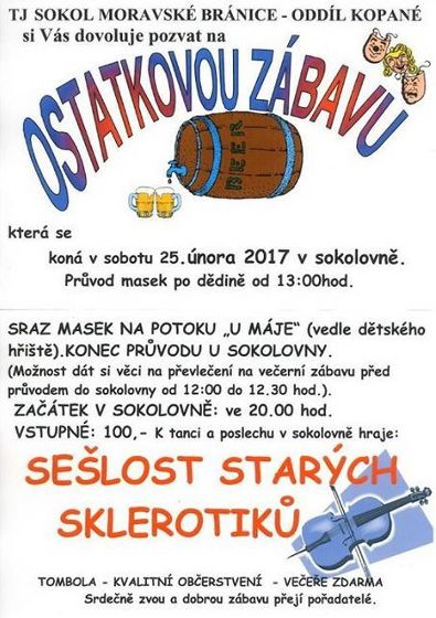 Plakát události Ostatková zábava
