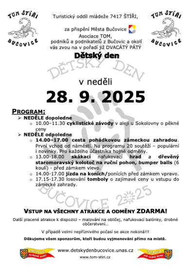 Plakát události Dětský den