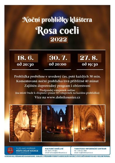 Plakát události Noční prohlídka kláštera Rosa coeli 30.7.