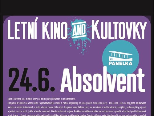 Plakát události LETNÍ KINO & KULTOVKY na Panelce: Absolvent