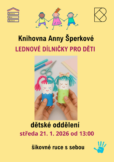 Plakát události Lednové dílničky pro děti