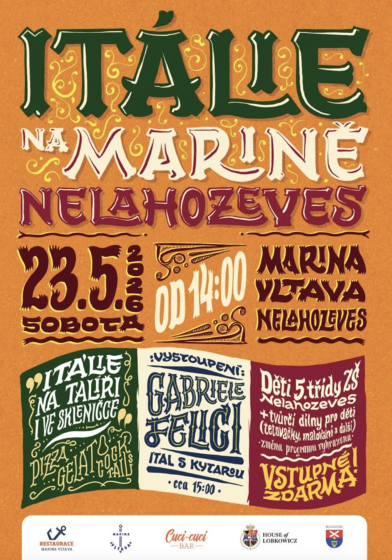 Plakát události Itálie na Marině Nelahozeves