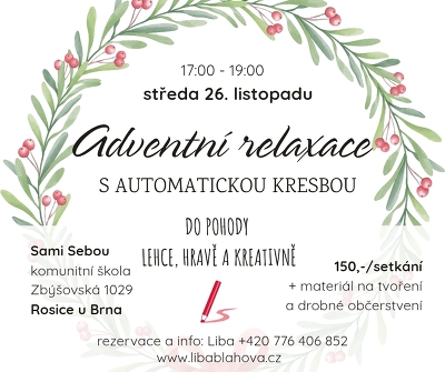 Plakát události Adventní relaxace s automatickou kresbou