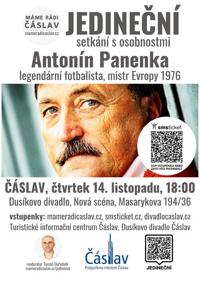 Plakát události JEDINEČNÍ: Antonín Panenka | setkání s osobnostmi