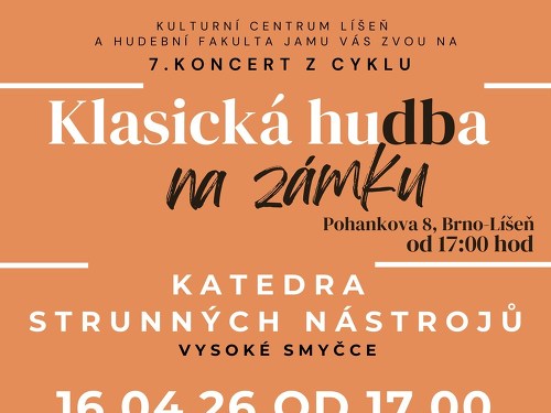 Plakát události Klasická hudba na zámku (Katedra strunných nástrojů)