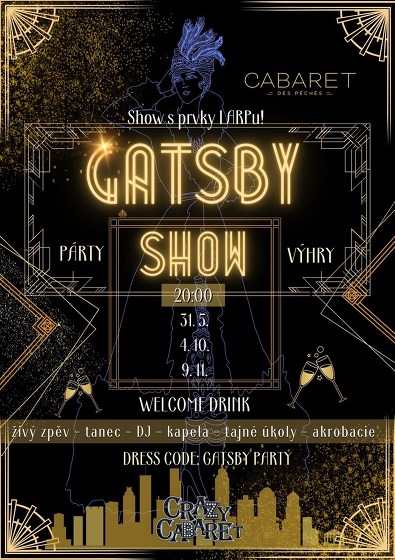 Plakát události Crazy Cabaret: Gatsby show