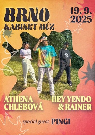 Plakát události Hey Yendo & Rainer + Athena Chlebová - Double křest + Pingi